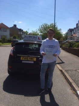Harry passed first time with zero minors